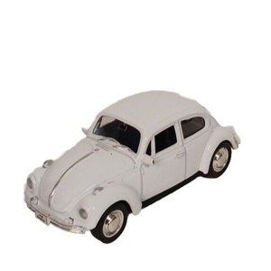 Welly VW Volkswagon Beetle Diecast Pull Back Tested White 1:60 Scale Paint Chip